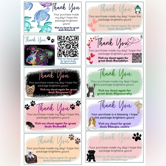 Customized Thank You Cards (50), Handmade - Picture 1 of 12
